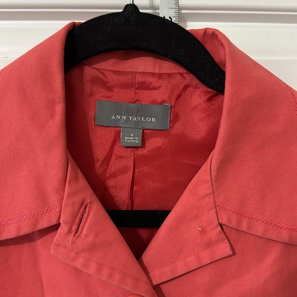 Ann Taylor salmon 4 button peplum blazer vintage size 4 - Picture 3 of 6